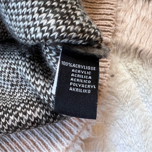 ANTIK BATIK black cream fuzzy mohair tribal pattern sweater - FR 42 - Picture 5 of 6